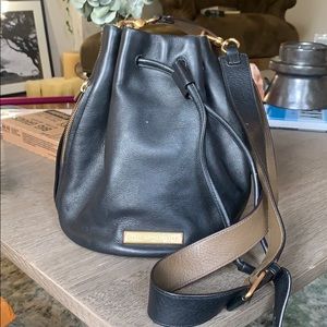 Marc by Marc Jacobs black bucket bag red interior